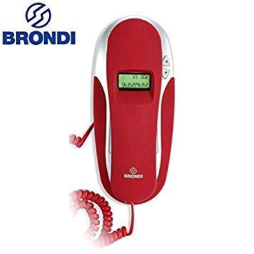 BRONDI KENOBY CID TELEFONO DA TAVOLO IDENTIFICATORE DI CHIAMATA BIANCO/ROSSO